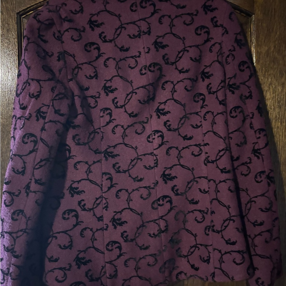 Pendleton Women’s Blazer Wool Blend Button Maroon… - image 2